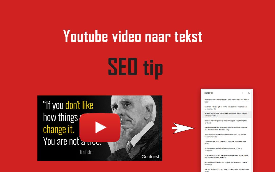 Youtube video naar tekst – SEO tip